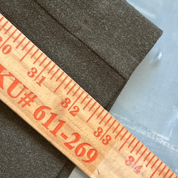 Lana Lee Flat Front Straight Trouser Pants Size 10 Wool Blend Khaki NEW Career - Picture 4 of 12